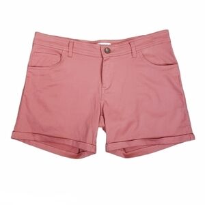 VETEMIN High-Rise Coral Cuffed Shorts Size M
